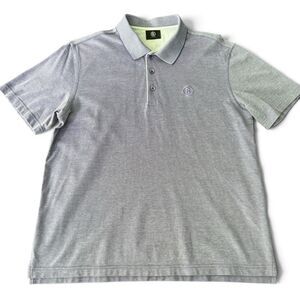 Bogner Golf Polo Men M 48 Heather Purple Gray Performance Shirt Cotton
